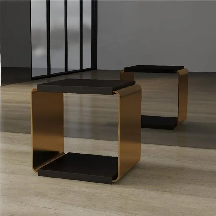 Aangepaste houten top vierkante nachtkastje eindtafel